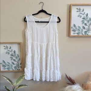 Kiwi + Punch White Sleeveless Mini Dress